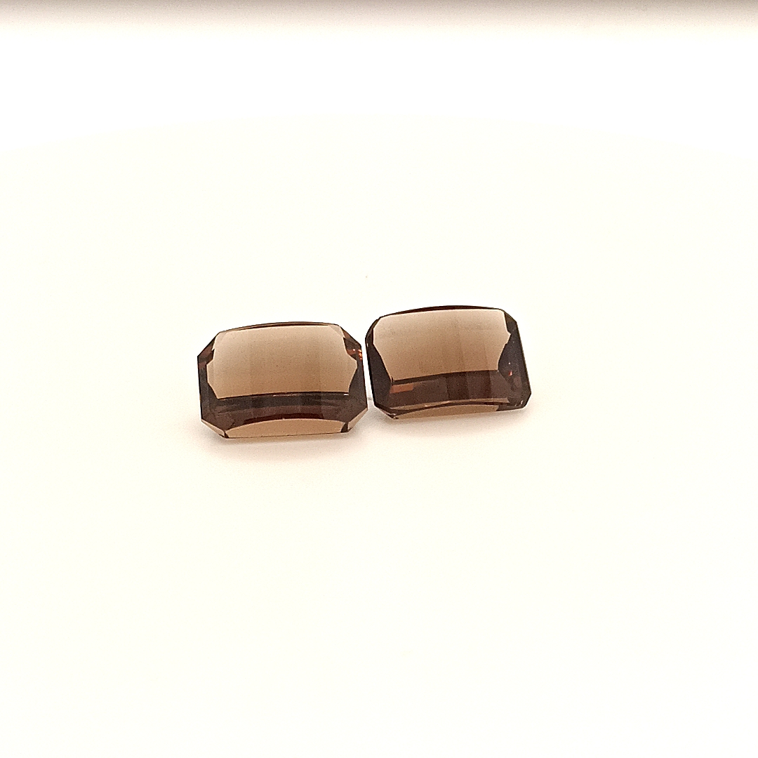 Rauchquarz RECT FAC 13.95x10x6 mm 12.7 ct