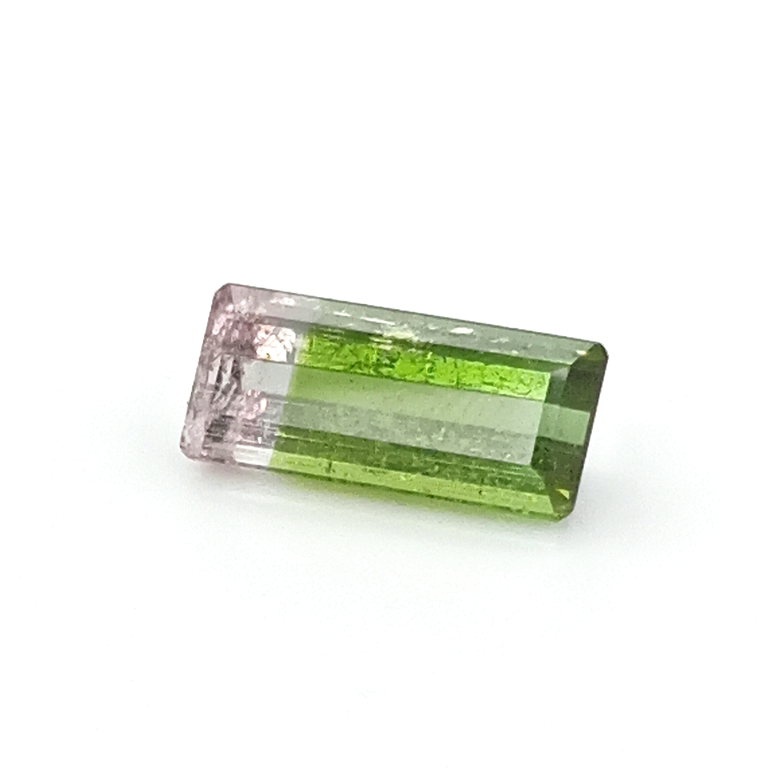Turmalin Bicolor RECT FAC 14x6 mm 4.26 ct