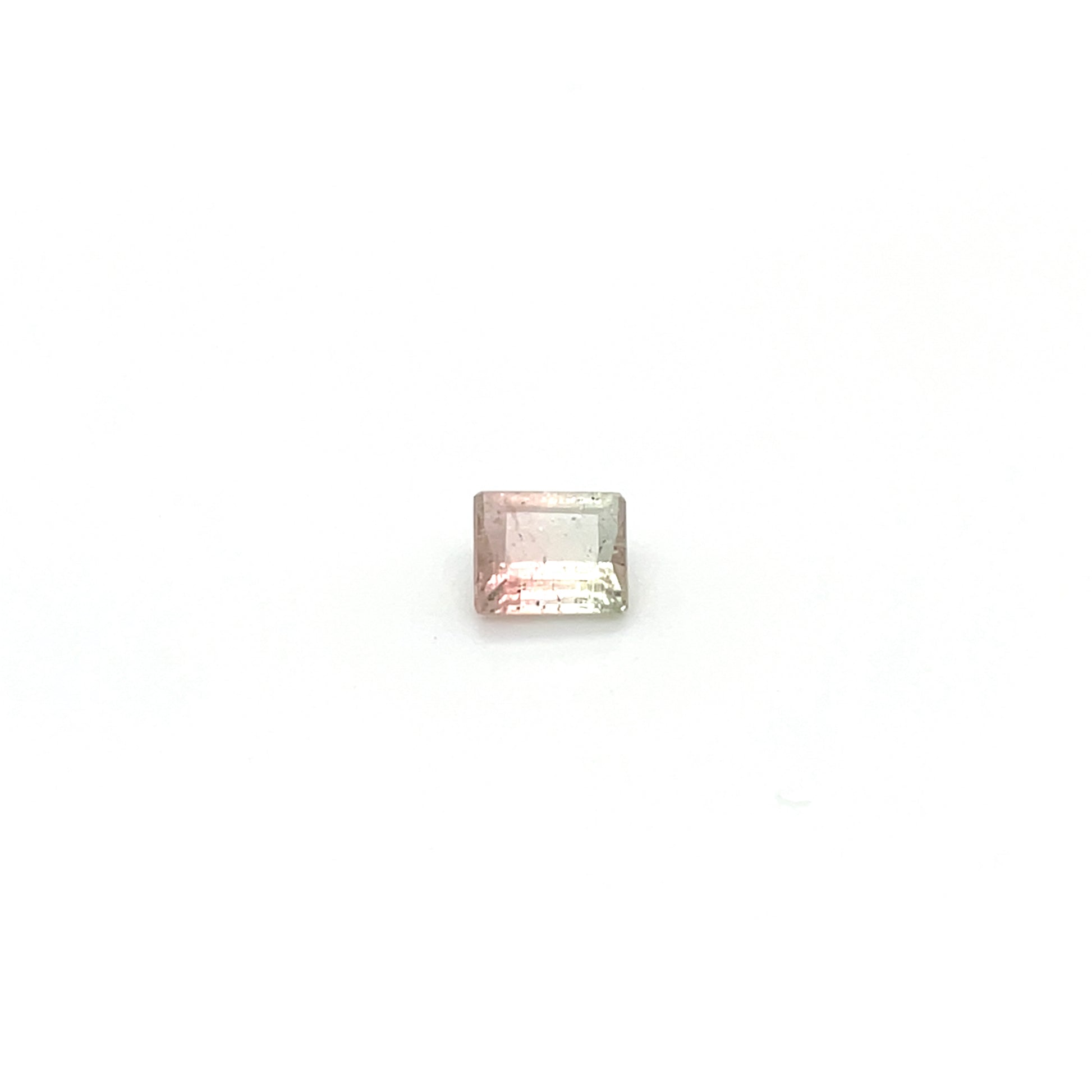 Turmalin Bicolor RECT FAC 5.3x4.4x2.7 mm 0.56 ct
