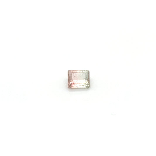 Turmalin Bicolor RECT FAC 5.3x4.4x2.7 mm 0.56 ct