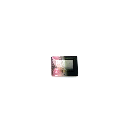 Turmalin Bicolor RECT FAC 7.4x5.7x3.34 mm 1.22 ct