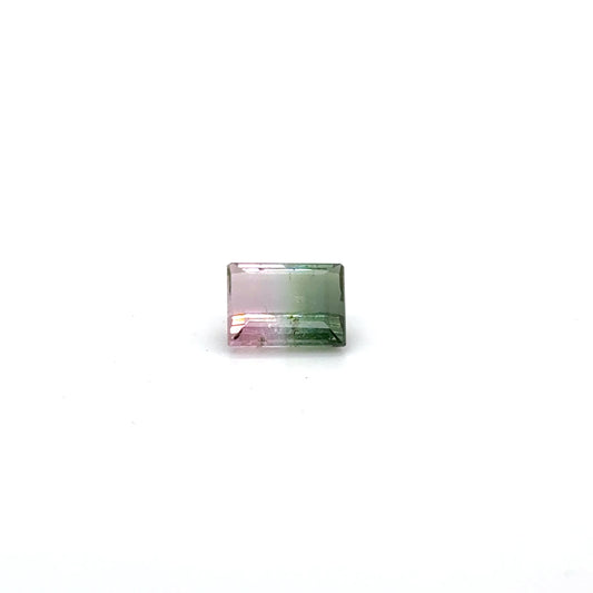 Turmalin Bicolor RECT FAC 8.7x7.2x4.19 mm 2.45 ct