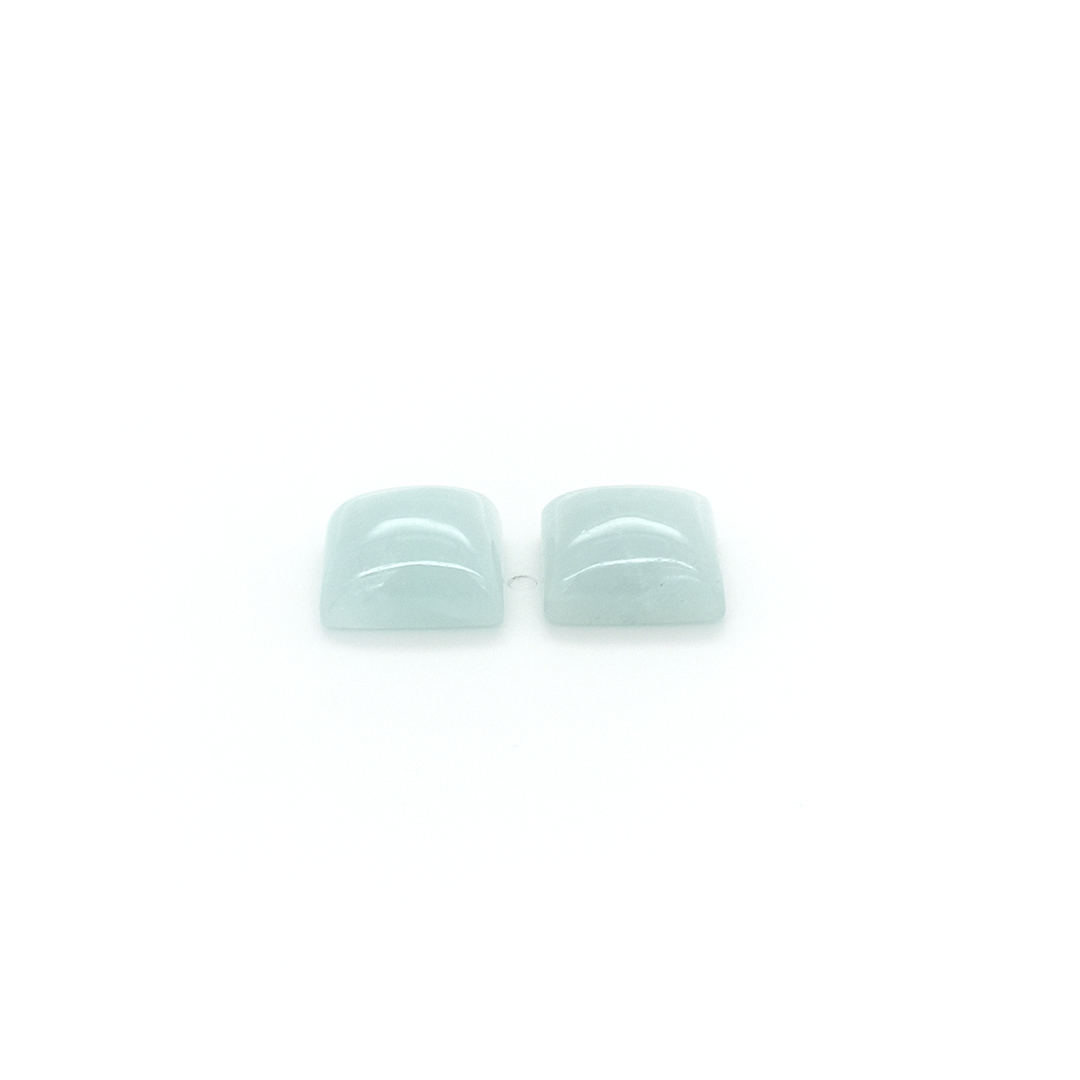 Aquamarin SQ CAB 12x12 mm 9 ct