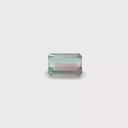 Turmalin Bicolor 7.6x5.4x3.8 mm 1.45 ct